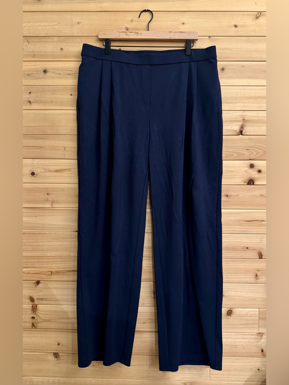 NWT J Jill Wearever Collection XL Navy Ponte Pull On Pants Career Office Stretch